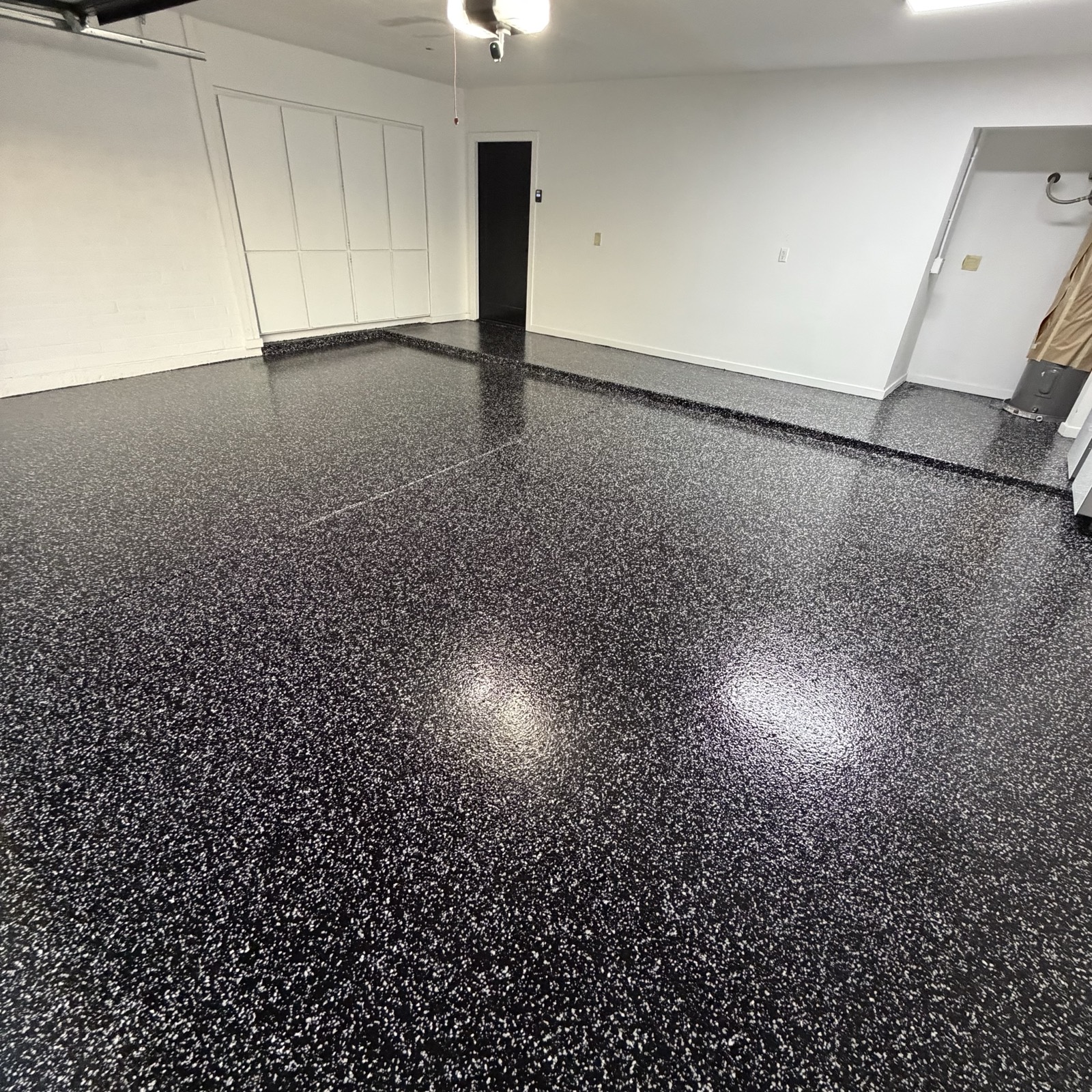 Finished coated floor