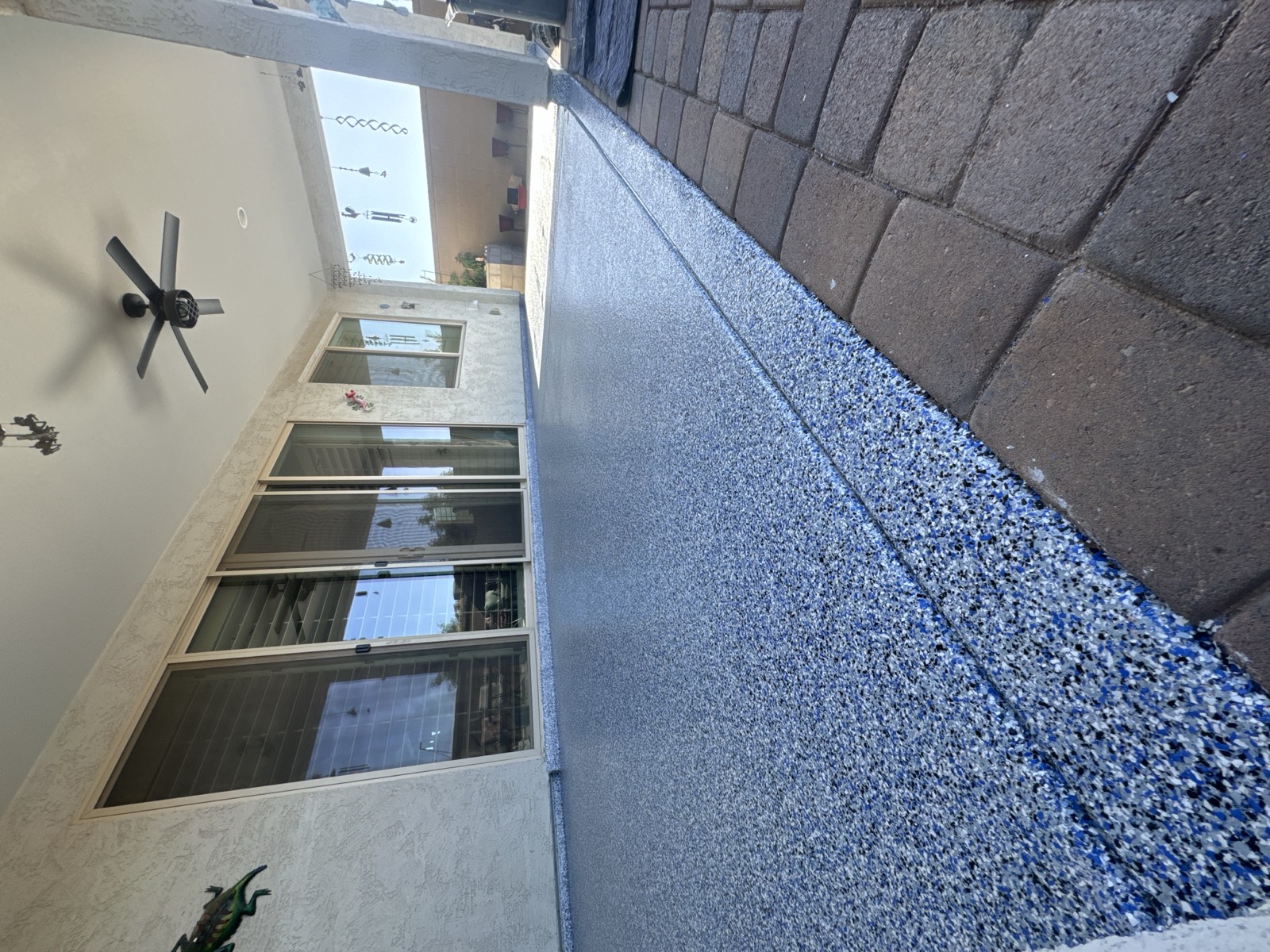 Finished coated floor